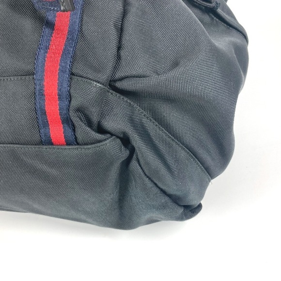 Gucci Webline Sherryline Tiger Backpack Bag Nylon Canvas Black - Picture 6 of 15